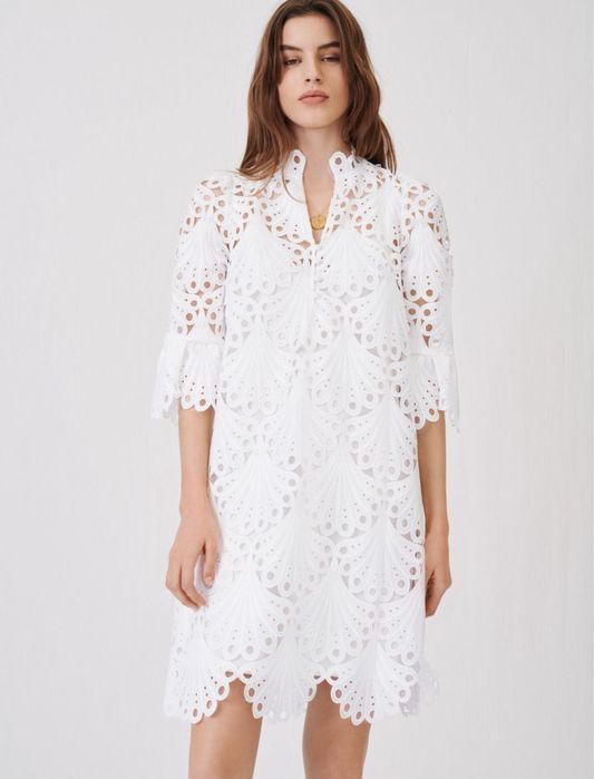 Белое кружевное платье Maje новое