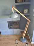 Lampa podłogowa  34x180 cm szara