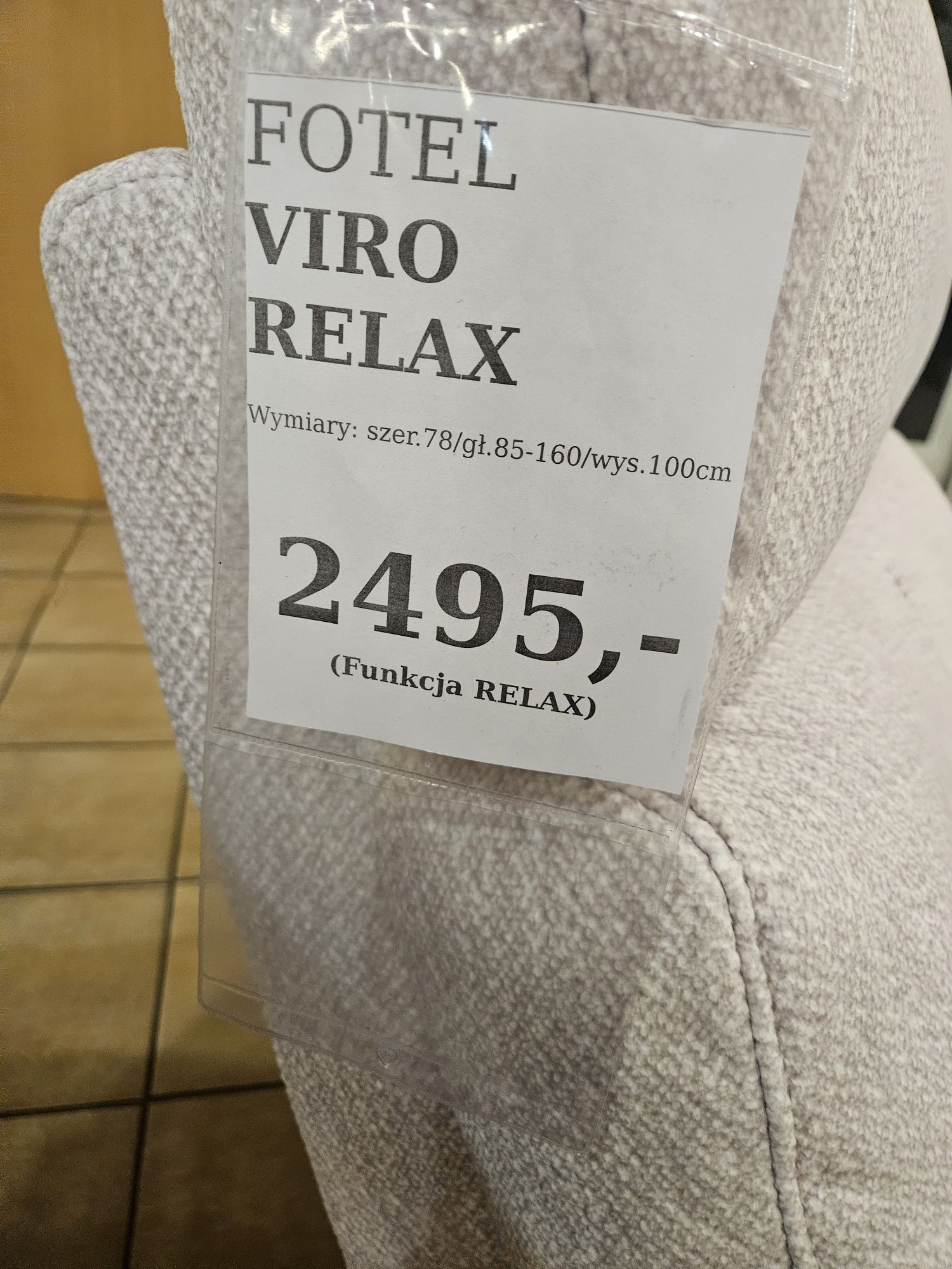 NOWY Fotel Relax Viro z podnóżkiem