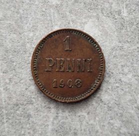 405) FINLANDIA - 1 Penni - 1908 r.