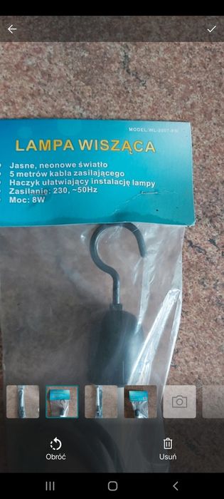 Lampka wisząca Led świetlówka Fluoroscencyjna nowa