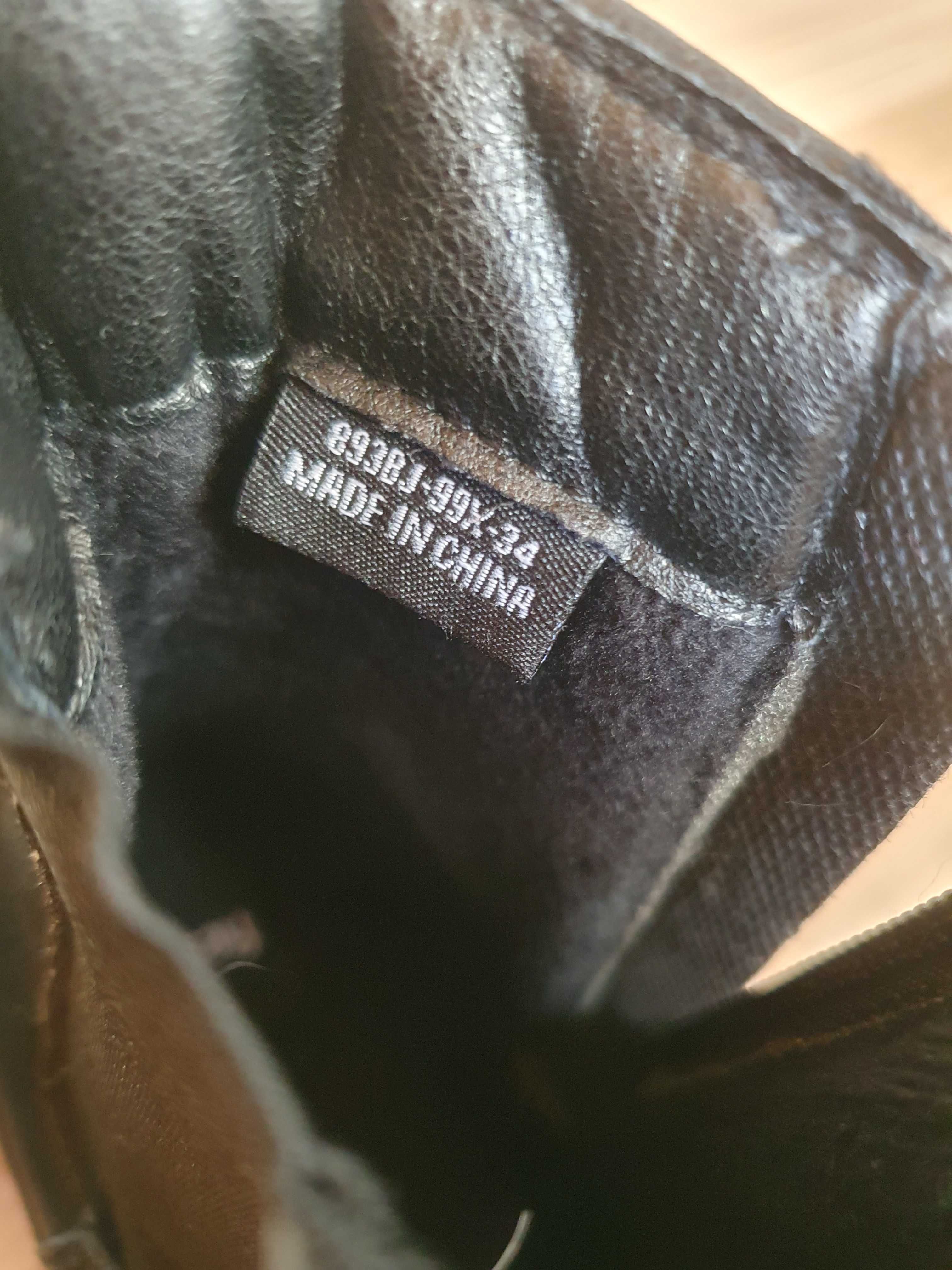 Buty / botki czarne lekko ocieplane wysokie Sinsay 34