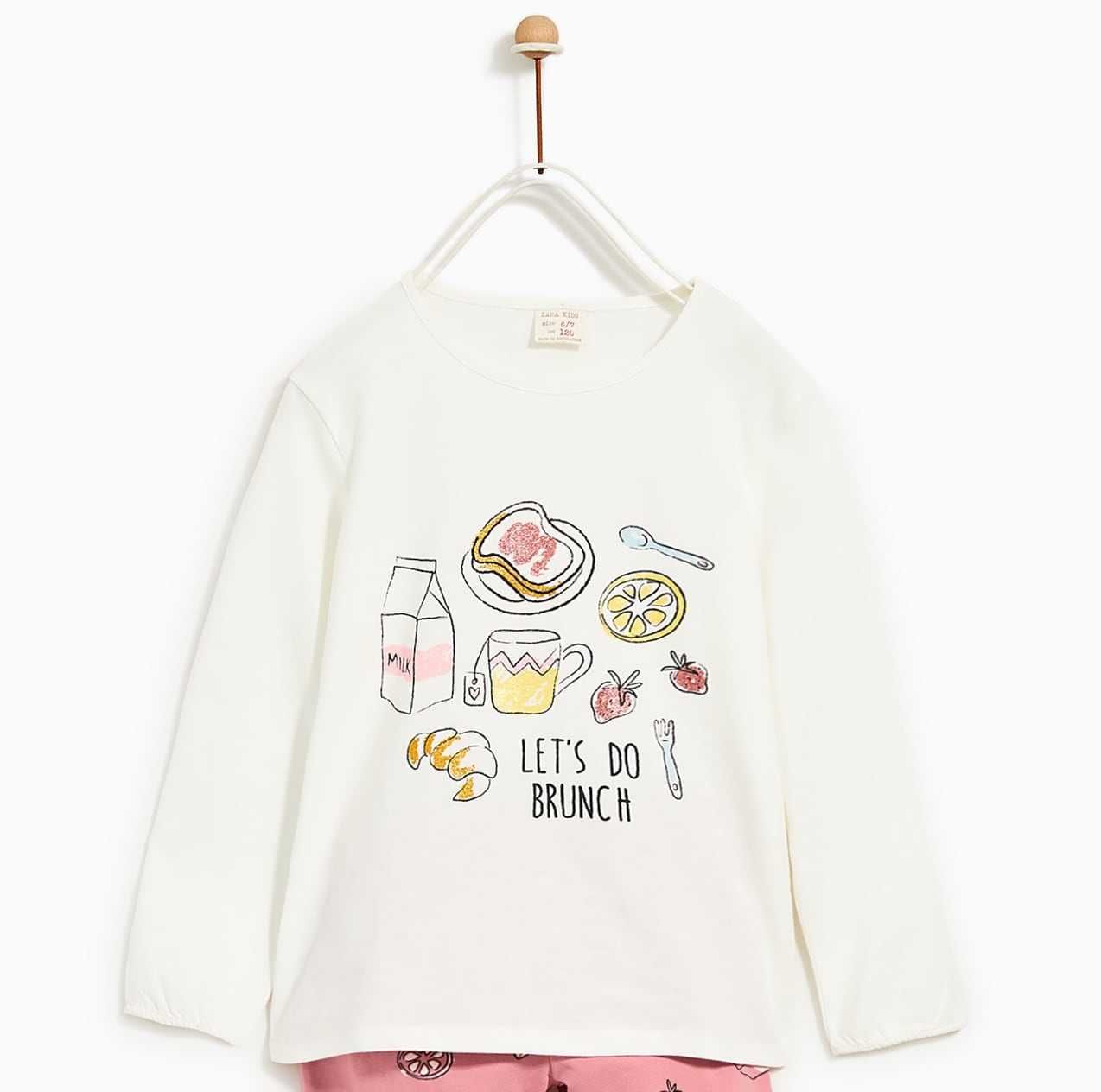 Bluzka t-shirt ZARA 116 122 długi rękaw