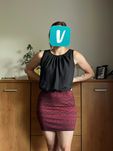 Sukienka dwuczęściowa ze spódnicą we wzór r. M/L