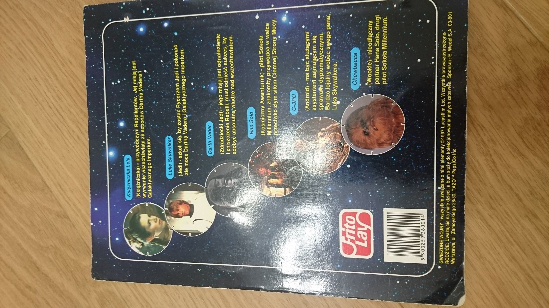 Album Mocy dla kolekcjonerów Tazo Gwiezdne Wojny 1999r
