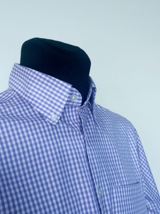 męska koszula w kratkę Charles Tyrwhitt Jeremyn Street London non iron