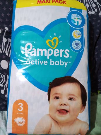 Подгузники Pampers aktive baby 3