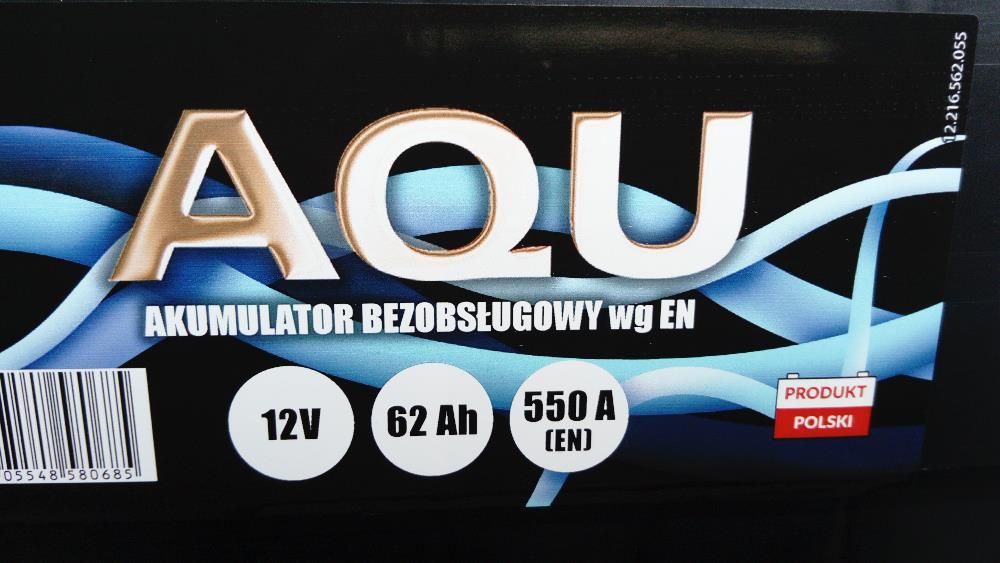 AKUMULATOR AQU 60 62AH 550A Warszawa Bielany