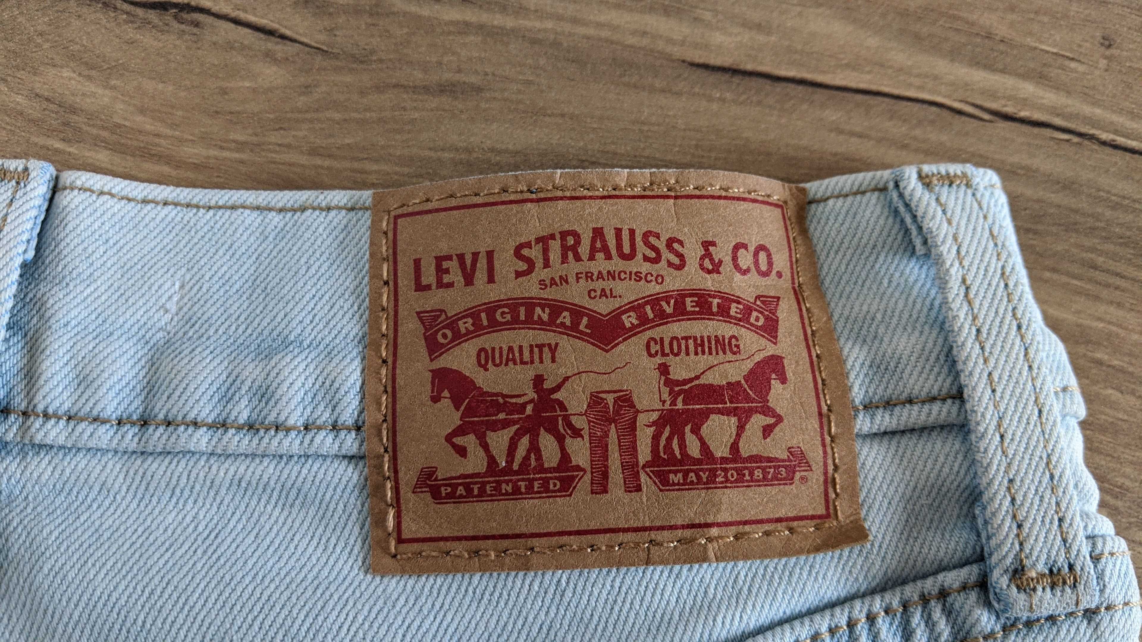 Jeansy levi's high waisted taper w25 l27 jasny denim