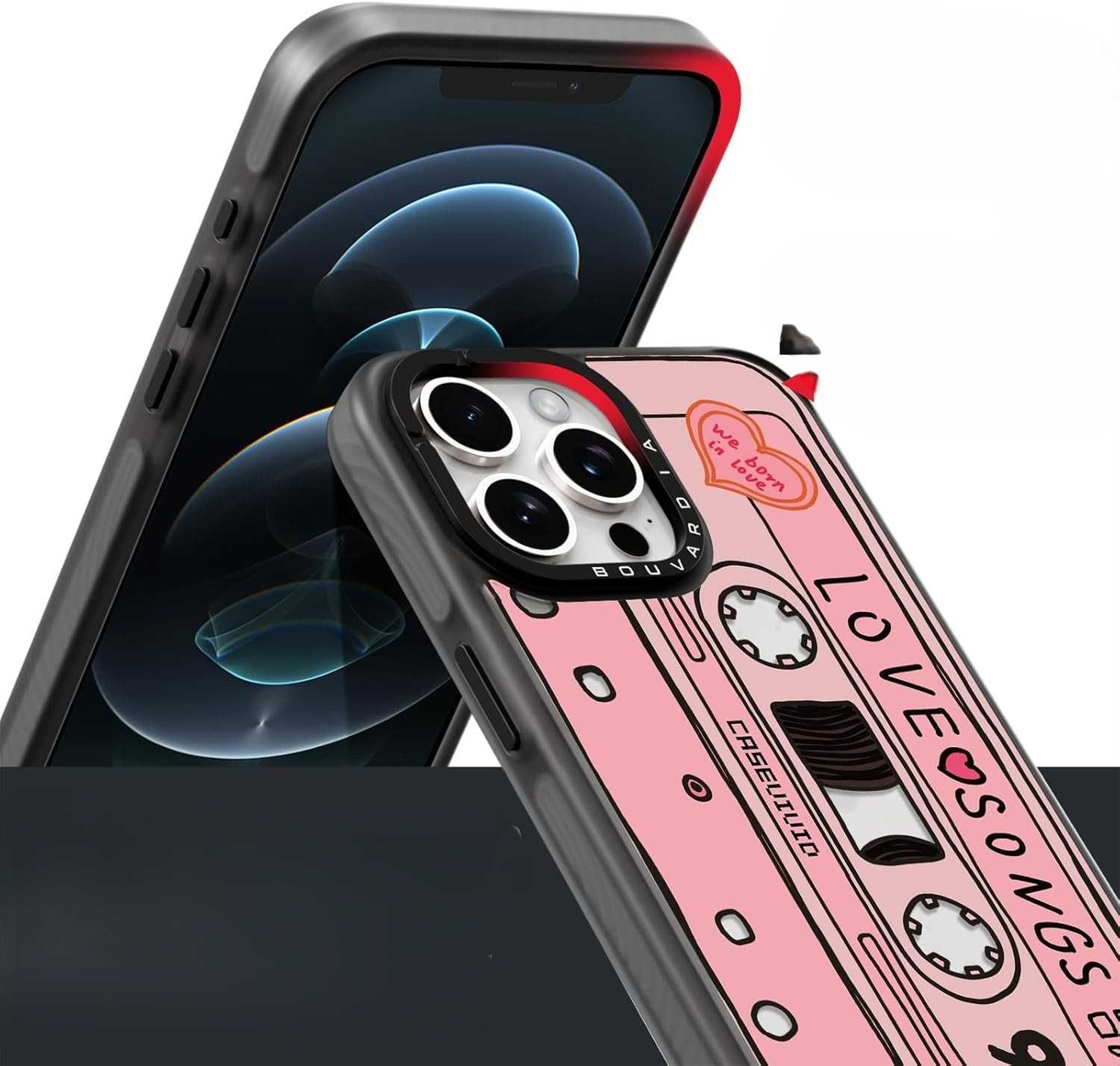 Etui Bouvardia do iPhone 12 Pro Max – Wzór Kasety Magnetofonowej