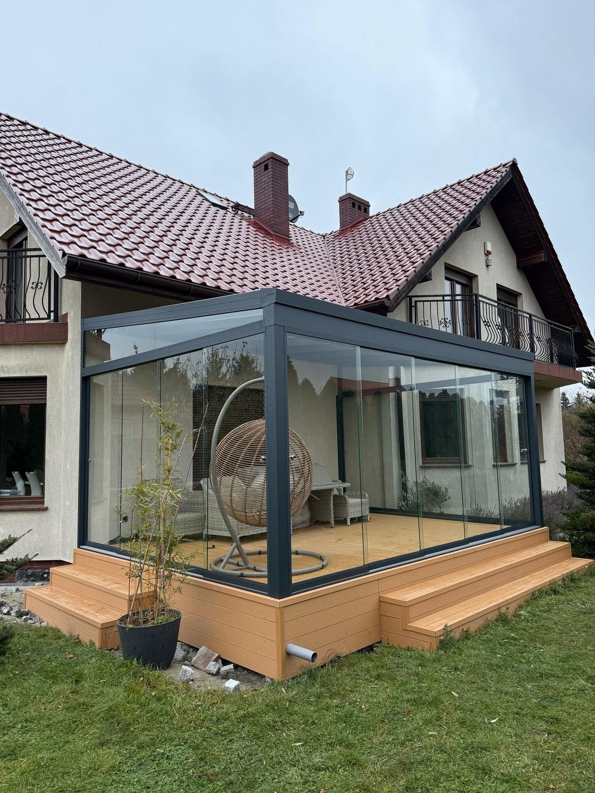 Zadaszenie Aluminiowe z Poliwęglanem 16mm 500x350 Taras , CarPort 7016