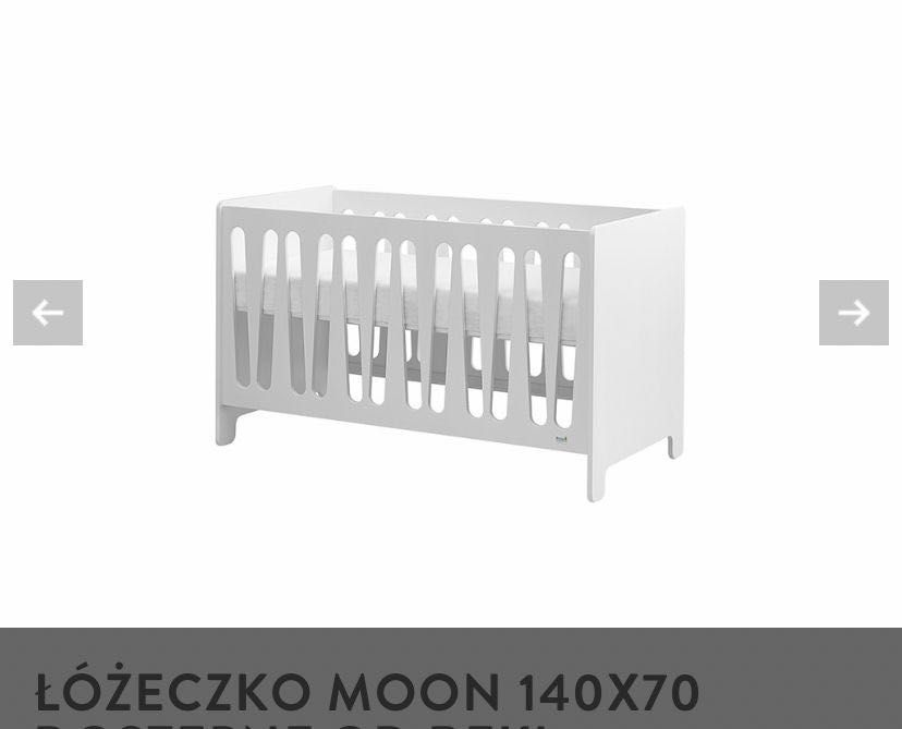 Łóżeczko  Pinio -Moon 140x70 cm + Materac w Zestawie!