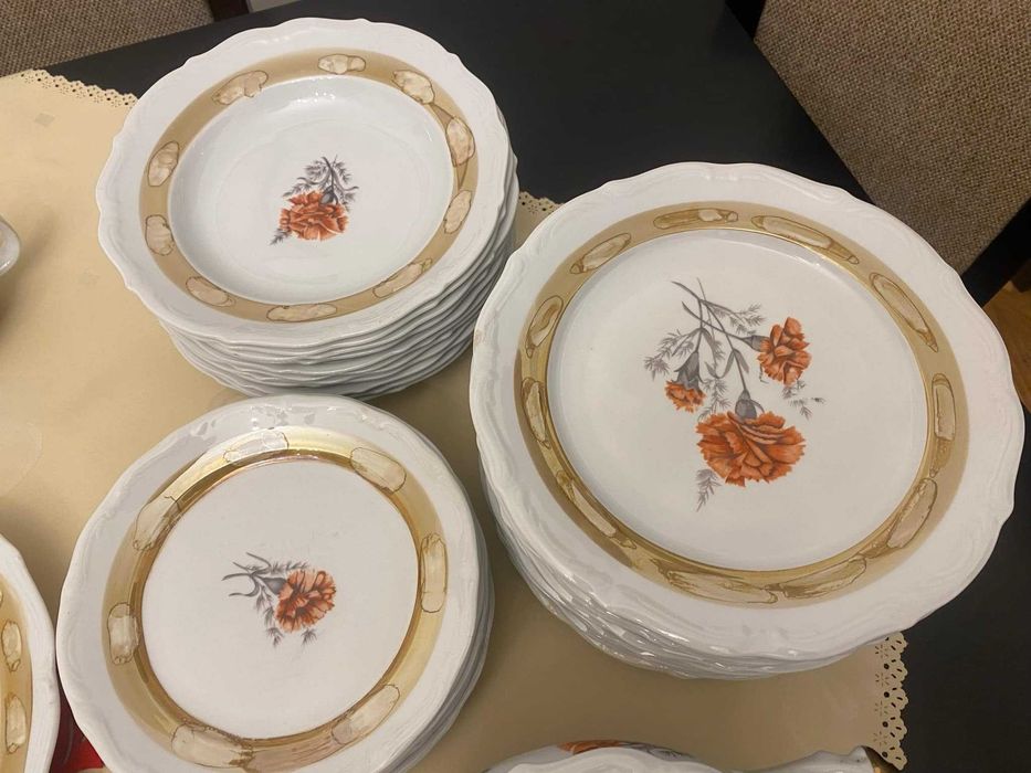 Zestaw obiadowy Wałbrzych PRL