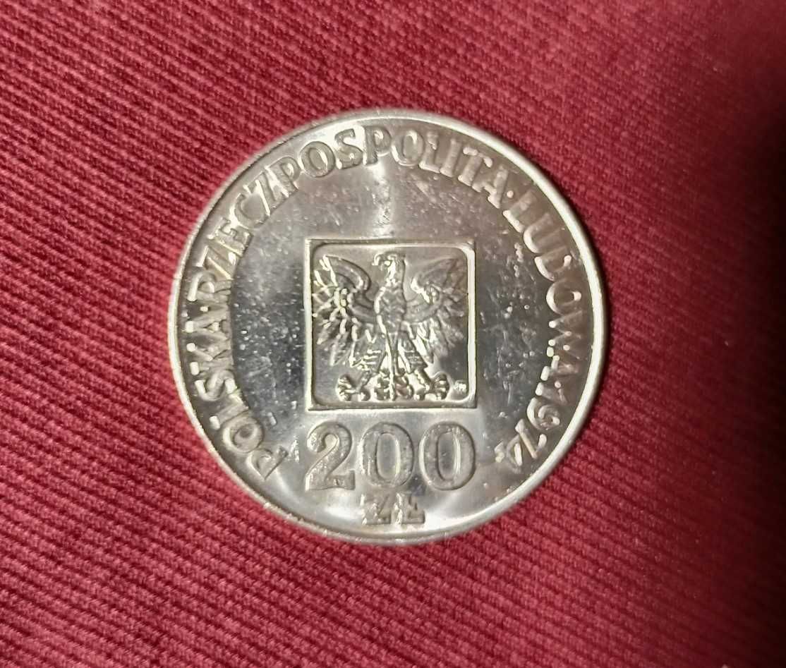 Moneta srebrna 1974 r. XXX LAT PRL 200ZŁ