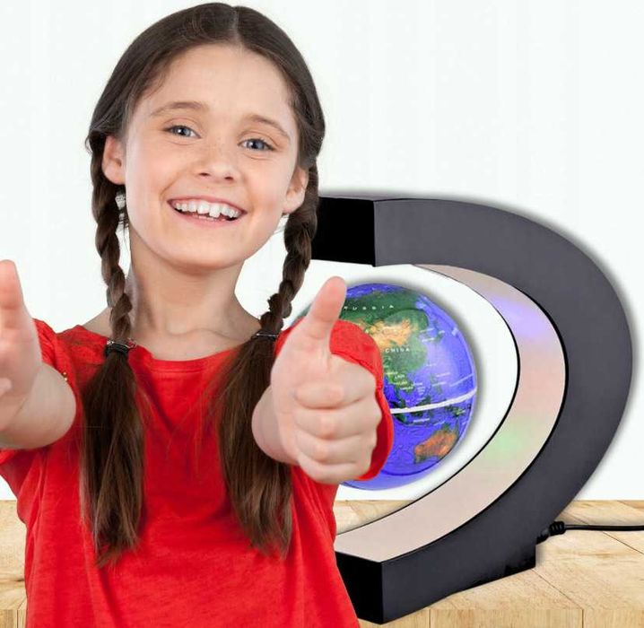 Globus dla dzieci PODŚWIETLANY lewitujący zabawka edukacyjna lampka