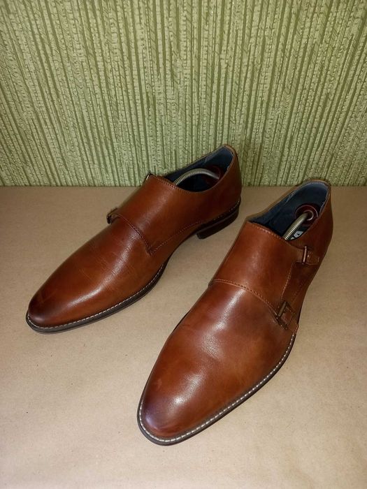 Шкіряні чоловічі туфлі дабл монки