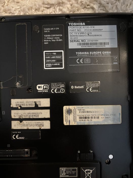 Portatil Toshiba para peças
