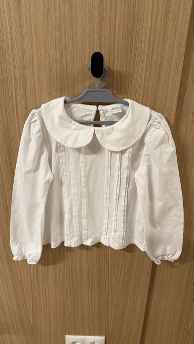 Zara biała bluzka koszula elegancka święta sesja 130 8/9l