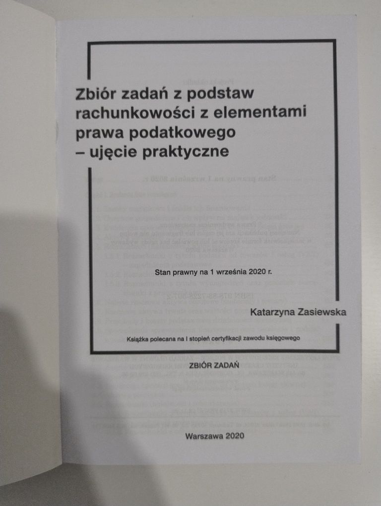 Podstawy rachunkowości z elementami prawa podatkowego - dwie książki