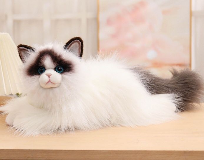 Лучшая премиум реалистичная мягкая модель  кошки 50 см как живая