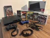PS3 Slim 320GB + 2x pad DualShock 3 + 5xgry(GTA V + GoW3) + org karton