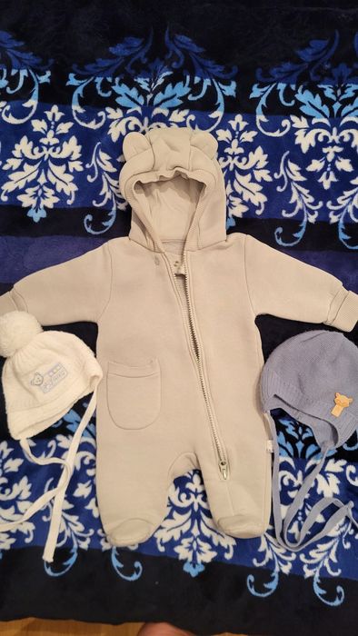 Комбінезон з начосом + 2 шапочки