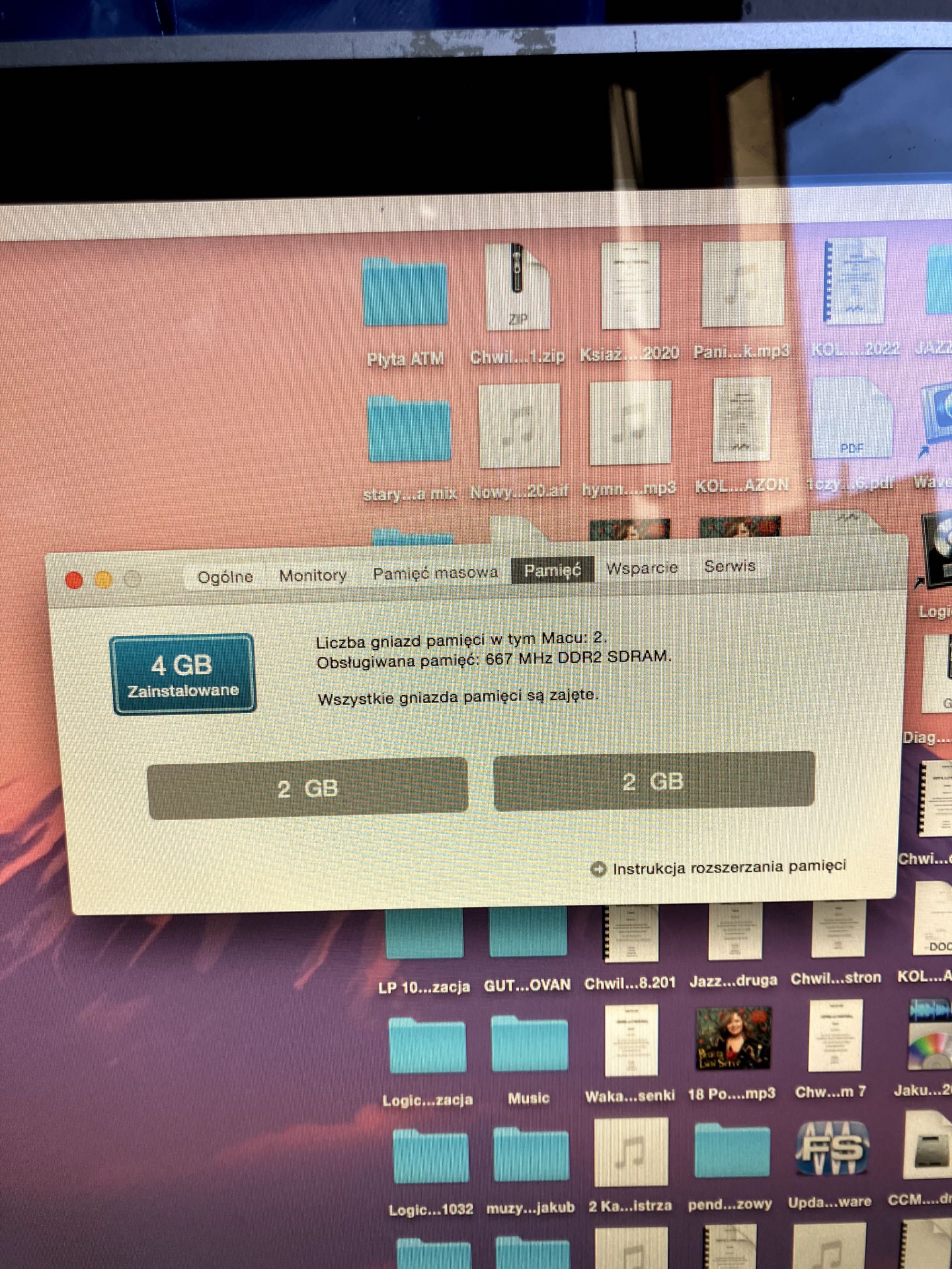 Apple iMac 24 2007 rok 2,4 GHZ Inter Cre Duo Pamięć 4 GB Dysk 1  TB