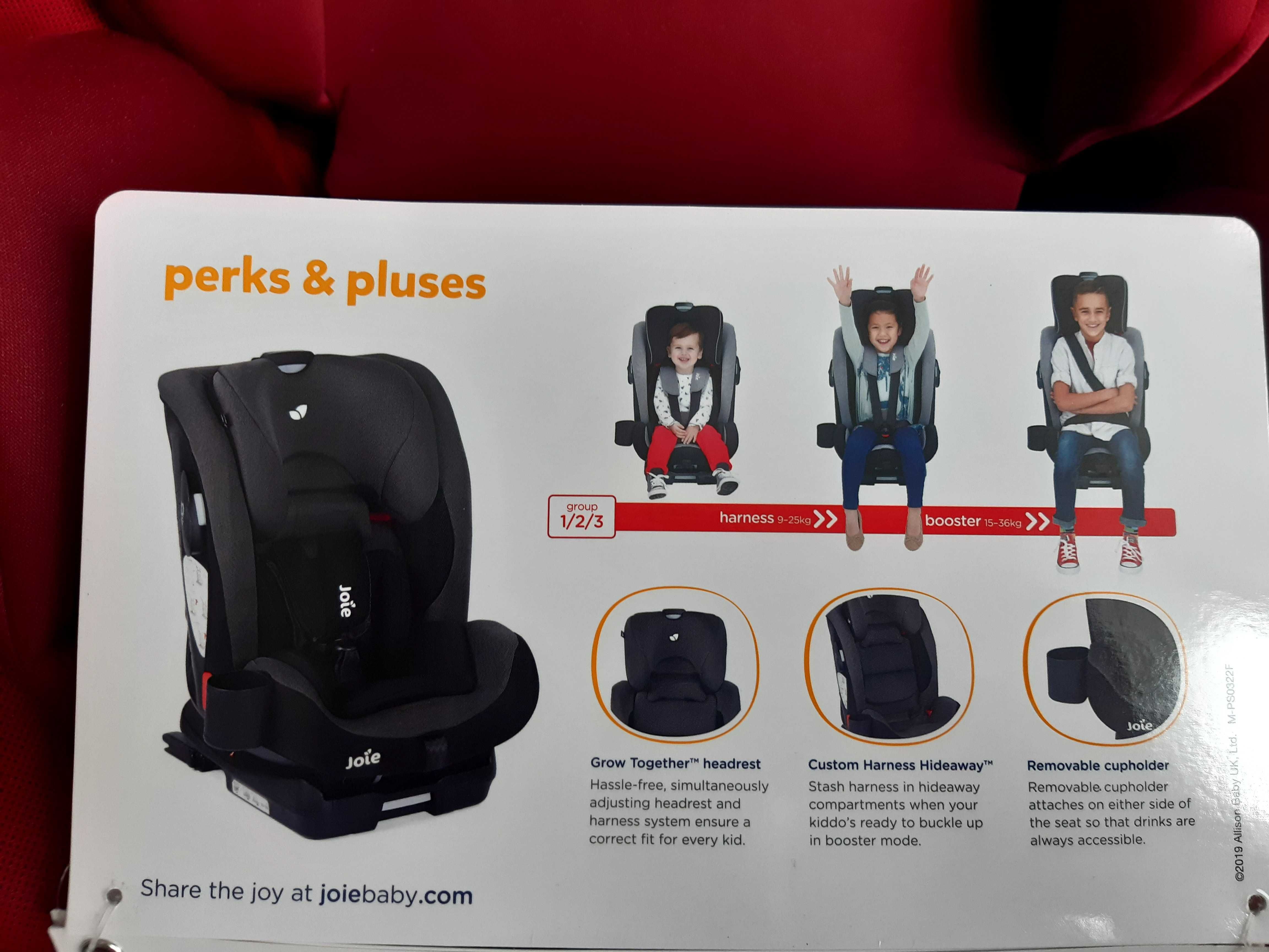 Fotelik samochodowy Joie stages 0-36kg Isofix stan bdb