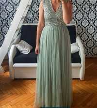 Długa sukienka zieleń, na wesele