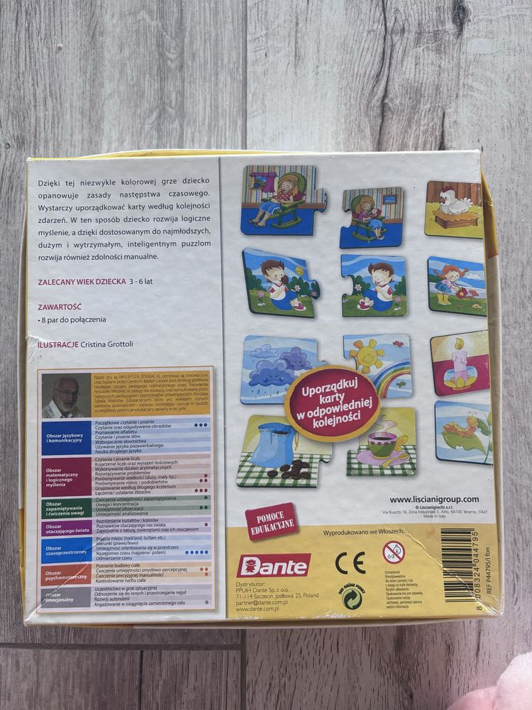 Gra edukacyjna przed i po puzzle