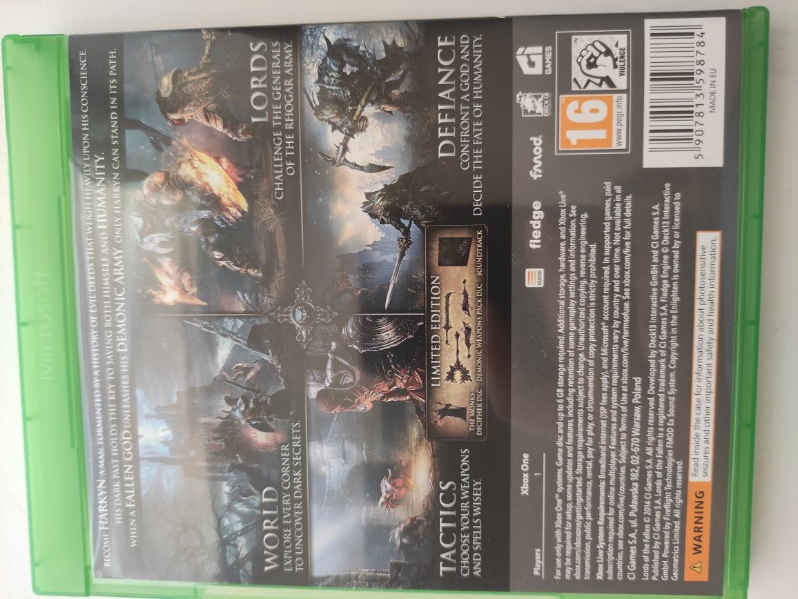 Lords of the fallen Gra Xbox one limitowana z soundtrackiem