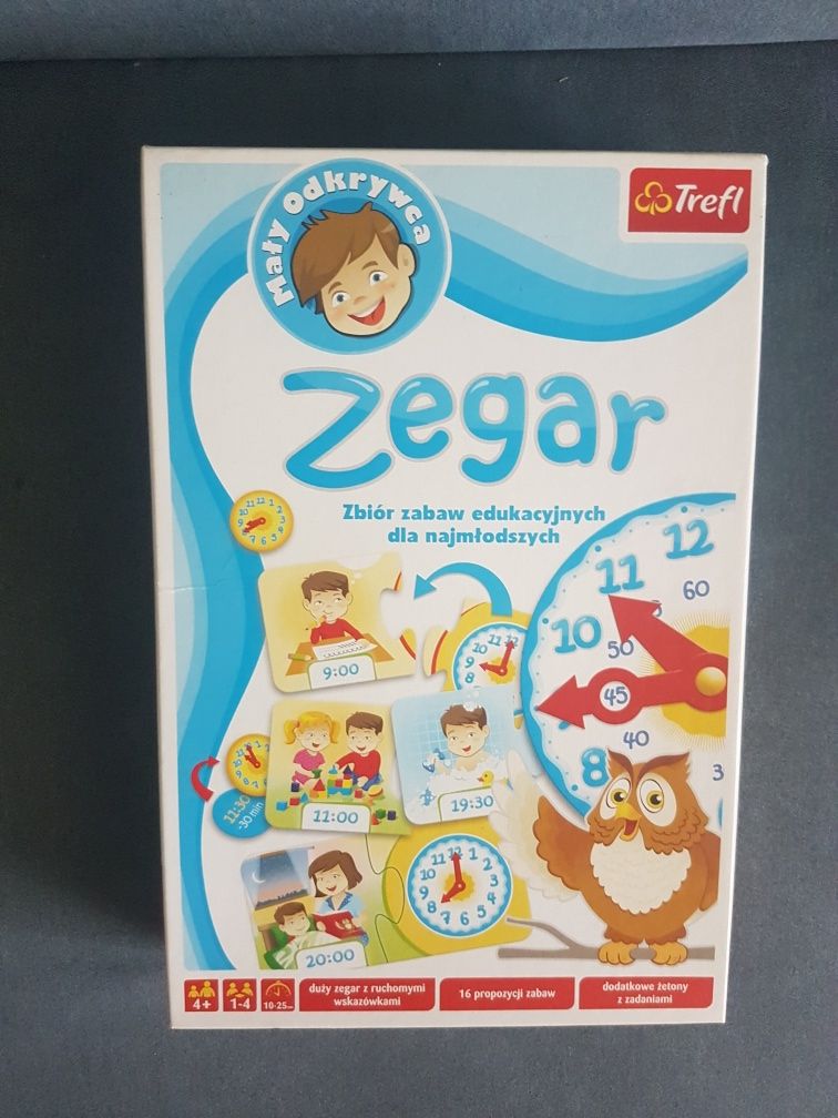 Zegar trefl gra edukacyjna