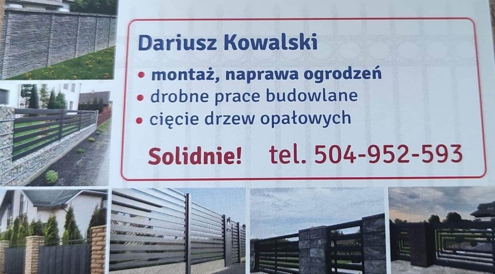MONTAŻ, NAPRAWA OGRODZEŃ Panelowych, Betonowych, prace ogólnobudowlne