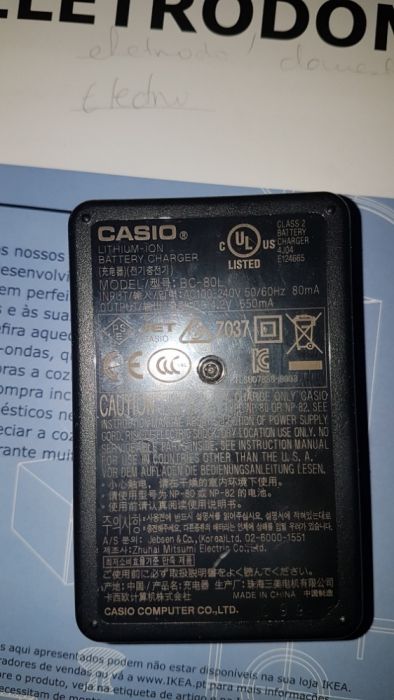 Carregador casio bc-80 L