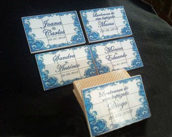Azulejos magnéticos lembranças casamentos, aniversários, eventos...