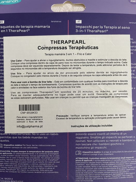 Compressas terapeuticas amamentação Lansinoh