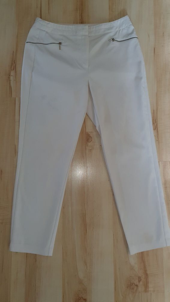 Eleganckie białe spodnie typu proste F&F