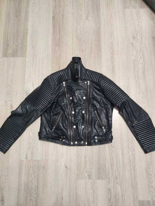Leather jacket mango кожанка манго  байкерська