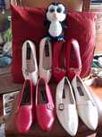Sapatos Vintage mas novos Vermelhos e Brancos-7E-Lapis Maped-2EDesde2E