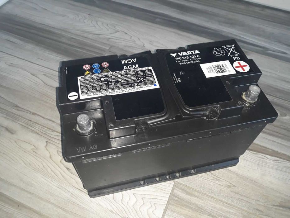 Акумулятор AGM Varta 75Ah/800A,(2019рік) VAG ОРИГІНАЛ, 7P0 915 105 A
