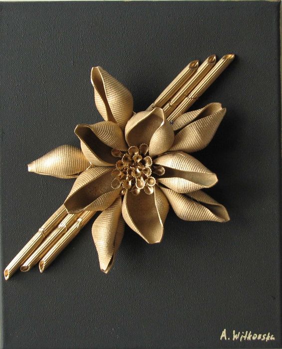 czarno złoty obraz - natura