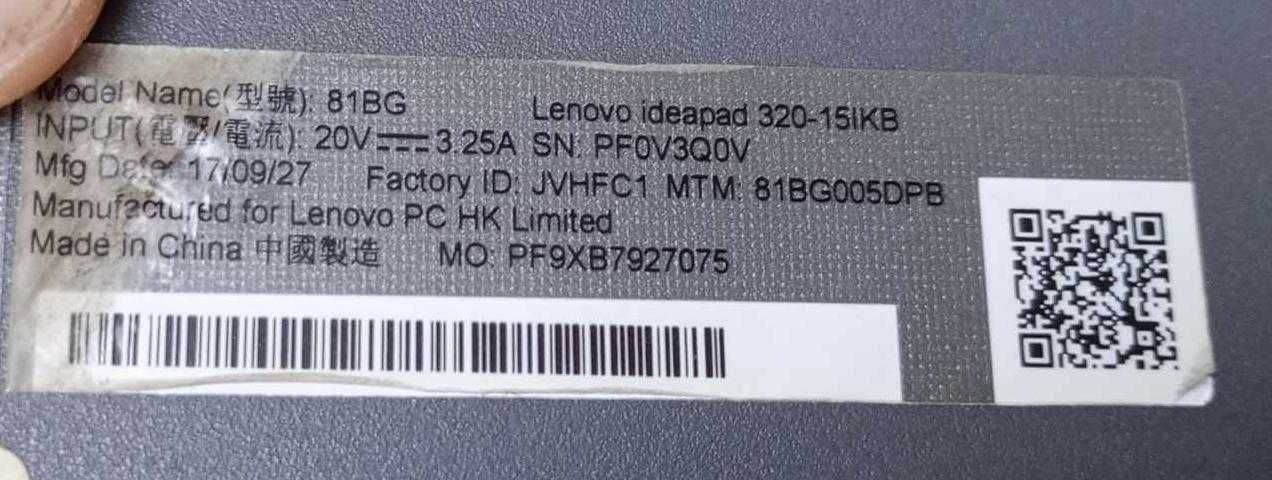 Laptop Lenowo  ideapad 320-15IKB