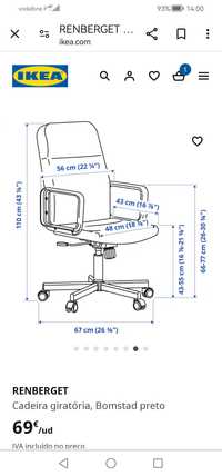 Cadeira giratória Ikea