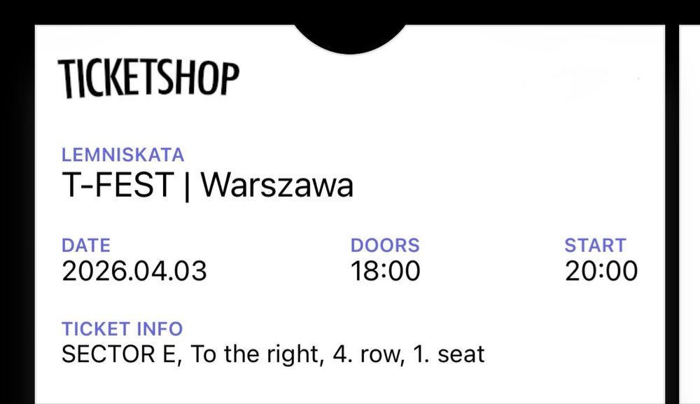 Продам 2 квитки на T-fest