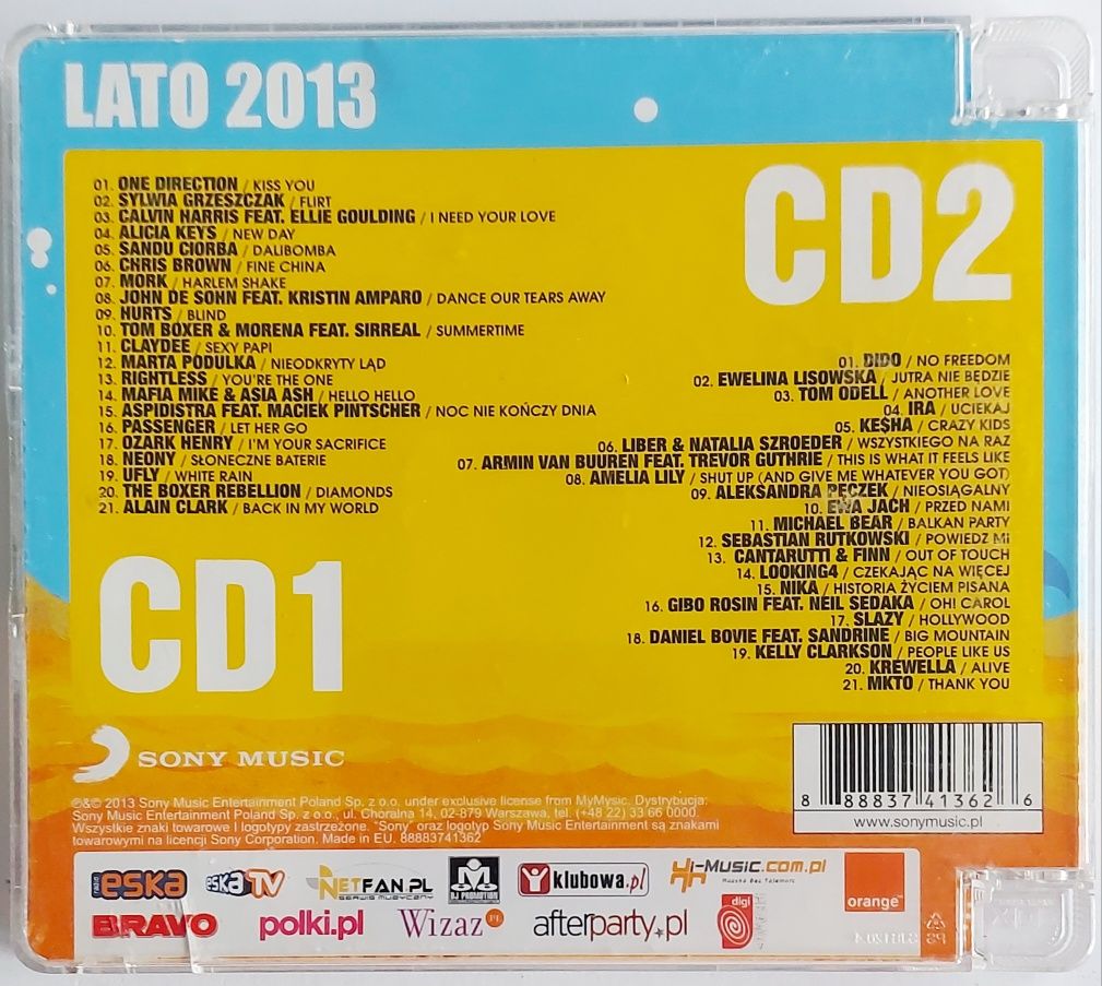 Eska Lato 2013 2CD Sylwia Grzeszczak Alicia Keys Hurts Dido Kesha