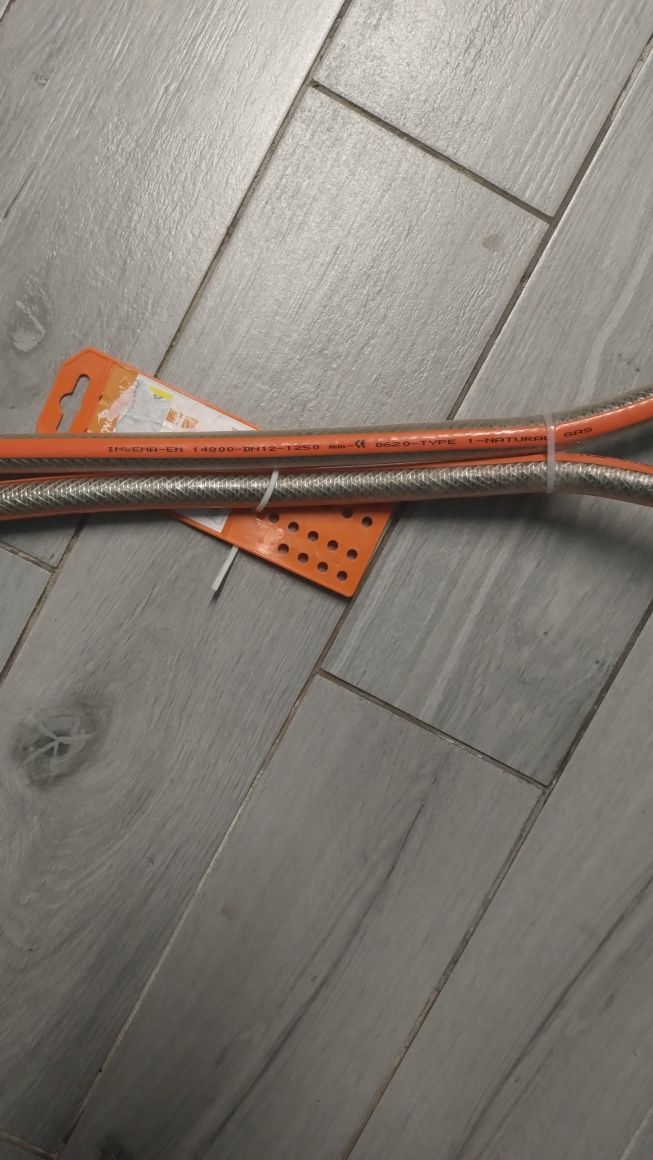 Przewód elastyczny do gazu w osłonie PVC z szybkozłączem 100cm  INVENA