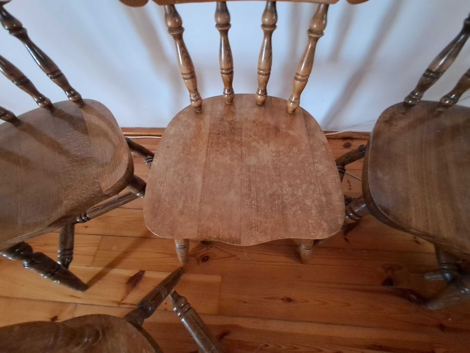 Komplet krzeseł "kapitańskich" lata 60