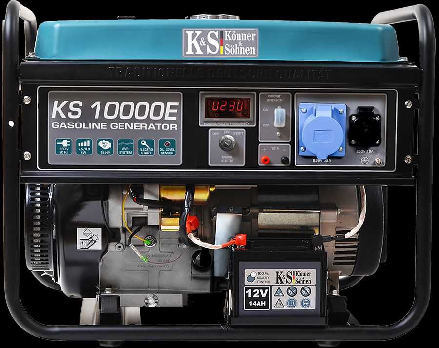 Двухтопливный генератор Konner&Sohnen KS 10000e ГАЗ-БЕНЗИН с Тележкой!