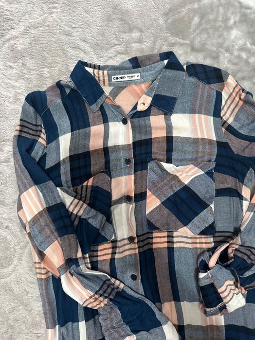 Koszula damska w kratę, rozmiar XS