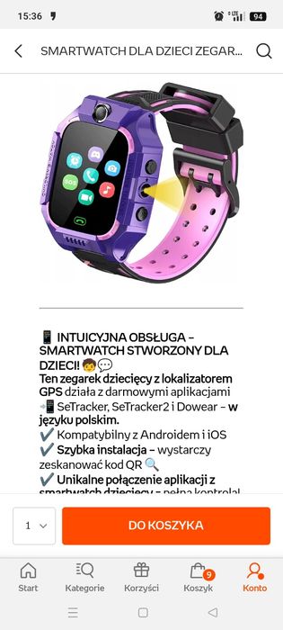Smartchwach dla dziewczynki